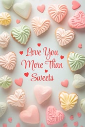 Sweet love greeting typography.