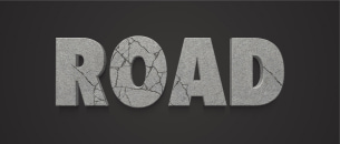 Road text design