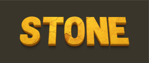Sand stone 3D text