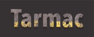 Tarmac 3D text texture