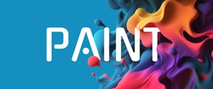 Paint flying typography template.