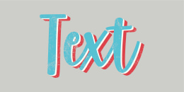 Cursive vintage text