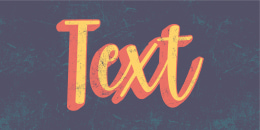 Vintage 3D text design