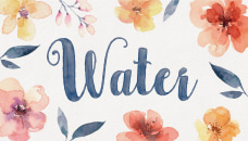 Watercolor typography art