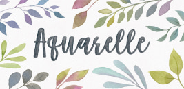 Aquarelle lettering art