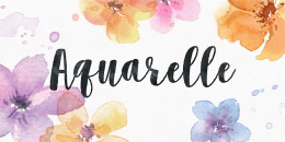 Aquarelle text design effect