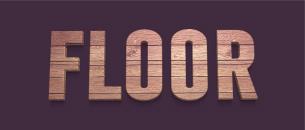 Parquet texture letters