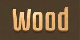 Oak 3D texture in letters