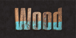 Wood fence text design