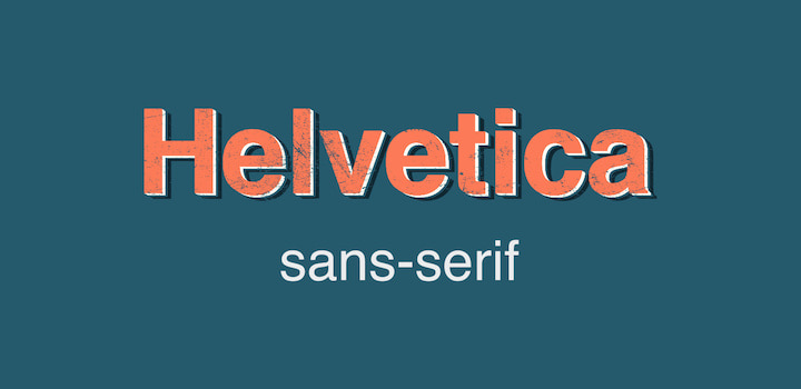 Typography graphics with Helvetica sans-serif font.
