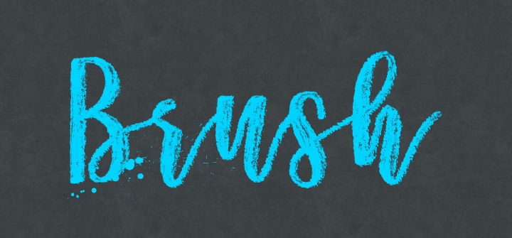 Brush lettering style illustration made in Art Text.