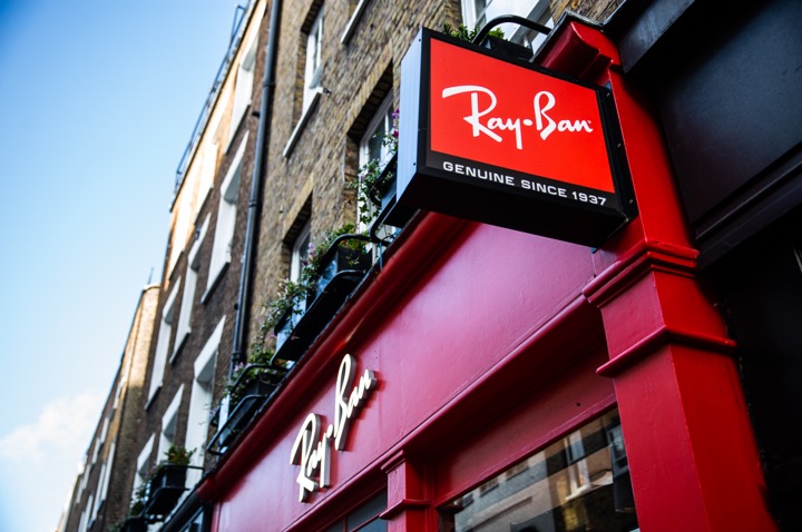 Ray-Ban logo as a script lettering style example.