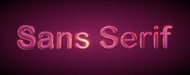 Sans serif lettering style illustration made in Art Text.
