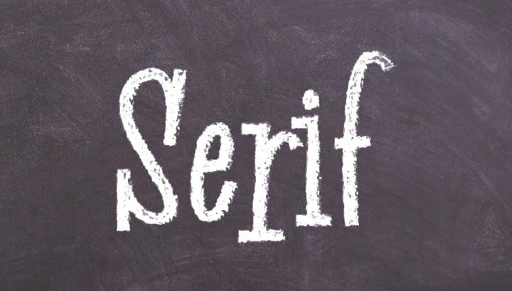 Serif lettering style illustration made in Art Text.