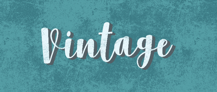 Vintage lettering made in Art Text.