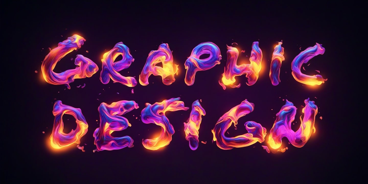 Artificially generated typography graphics.