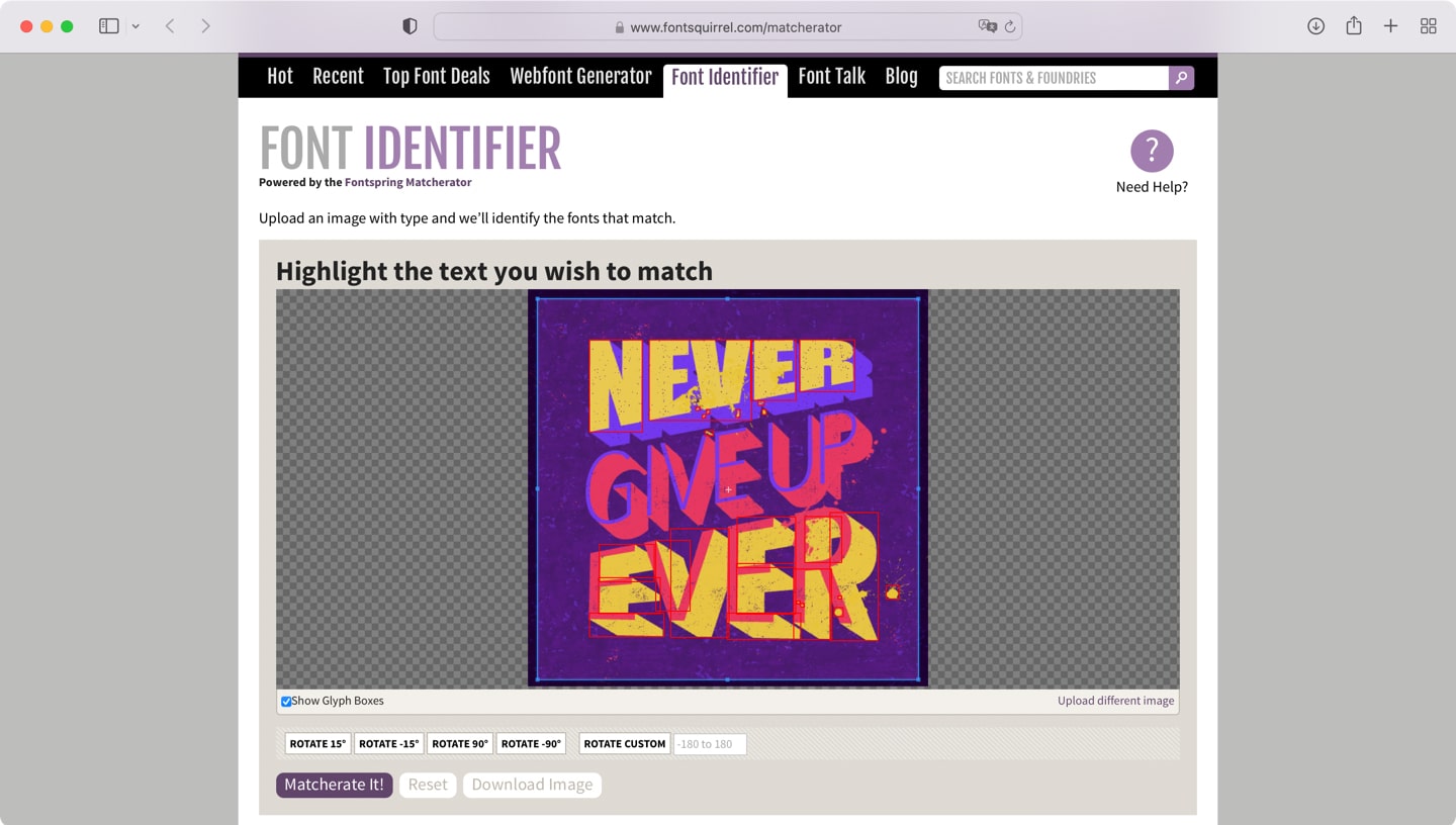 7 Best Font Finders By Image And URL Art Text For Mac   Font Matcherator@2x 