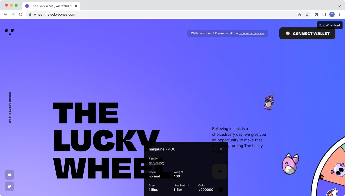 Chrome's extension WhatFont which knows the font name simply by placing  the cursor over the character - GIGAZINE