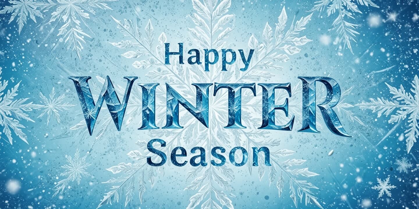 Frost text effect for Christmas typography.