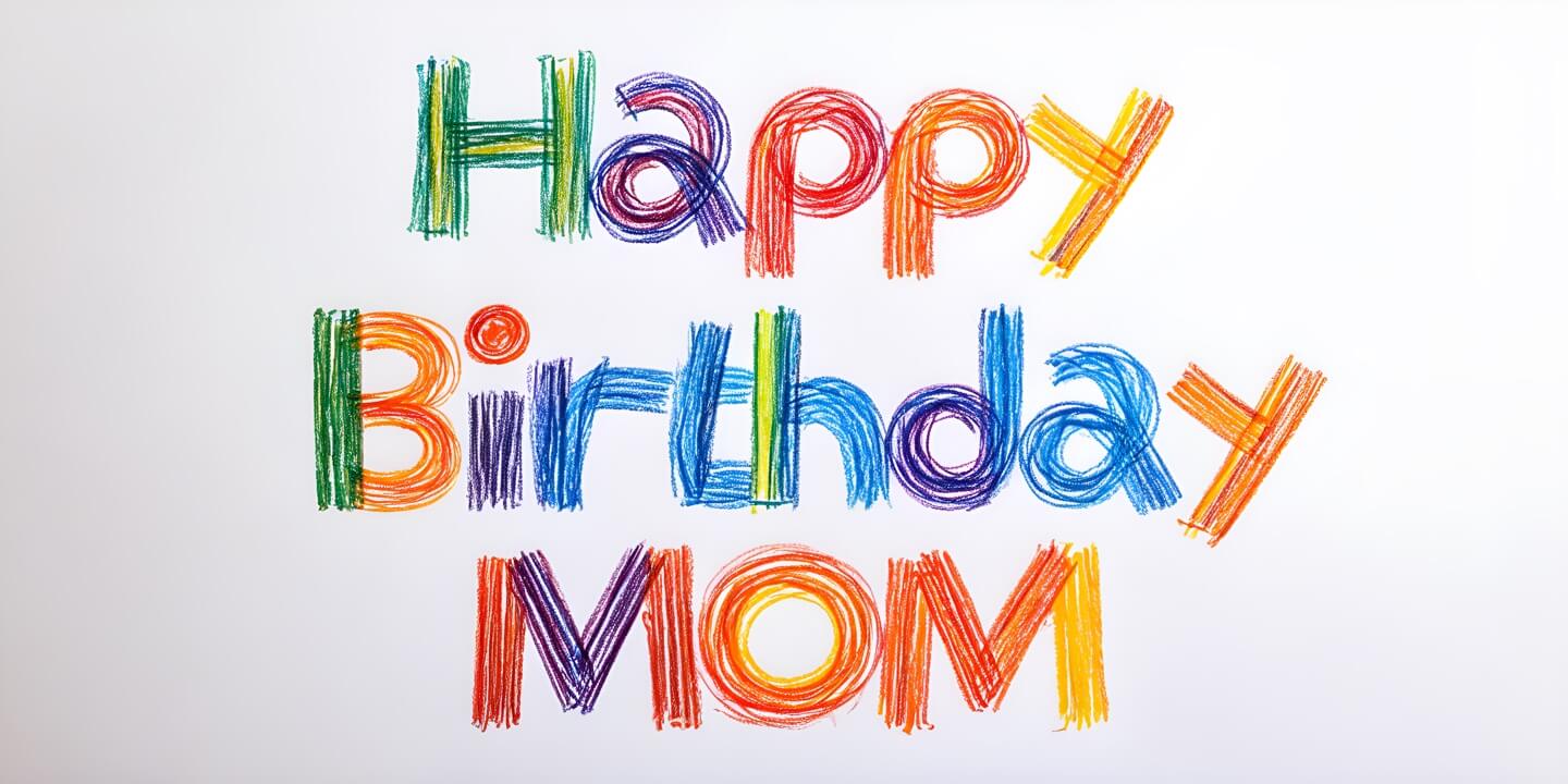Kids style lettering for birthdays.