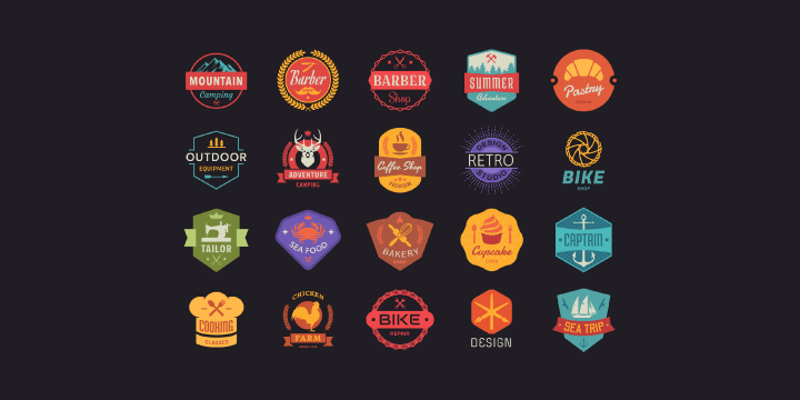 Typography part of a logo illustration.