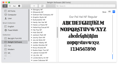 Adding fonts to FontBook