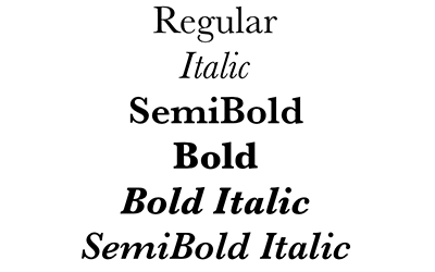 Font typefaces