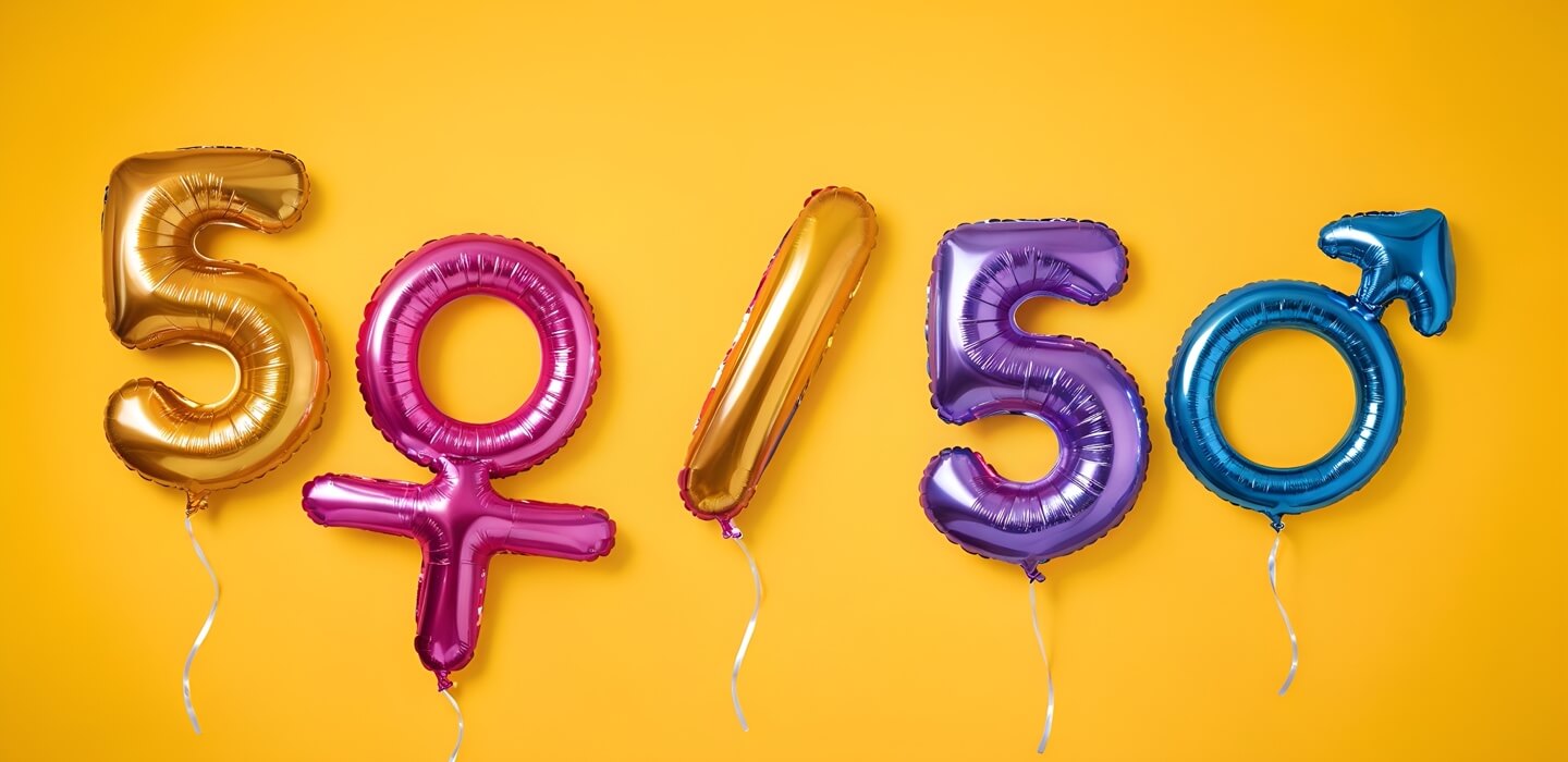 Balloons text effect for gender reveal party.