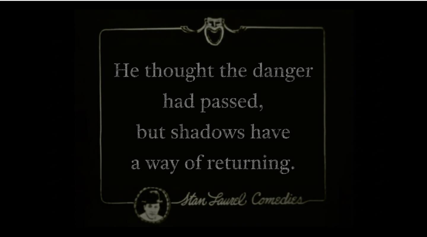 Inter-title from the silent western — example of early kinetic typography.