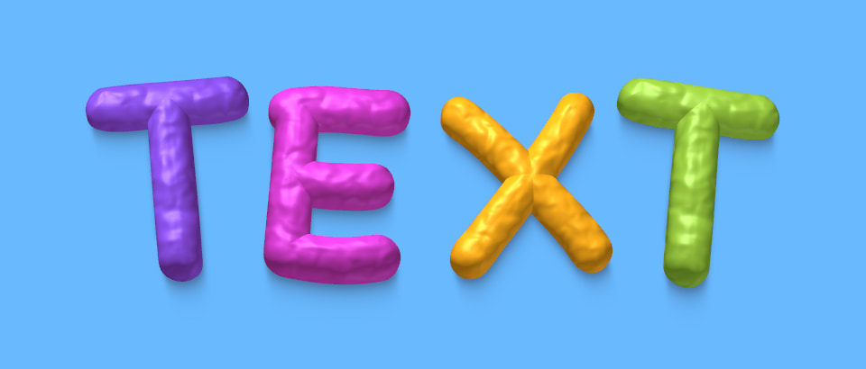 Play-doh lettering effect for Mac