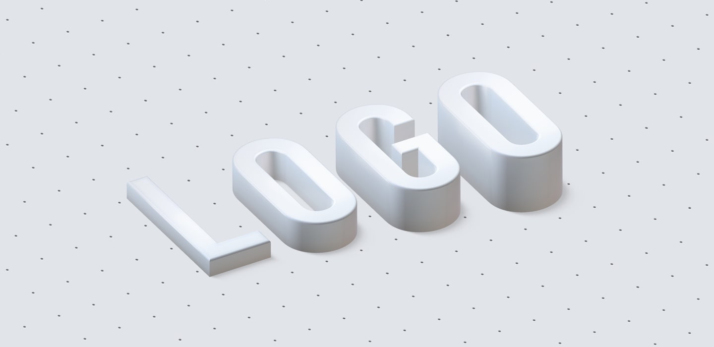 3D logo design.