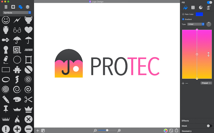Minimalist logo in Art Text screenshot.