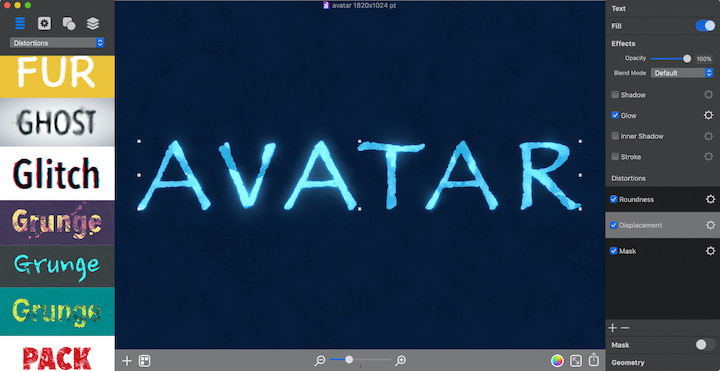 Avatar typography.