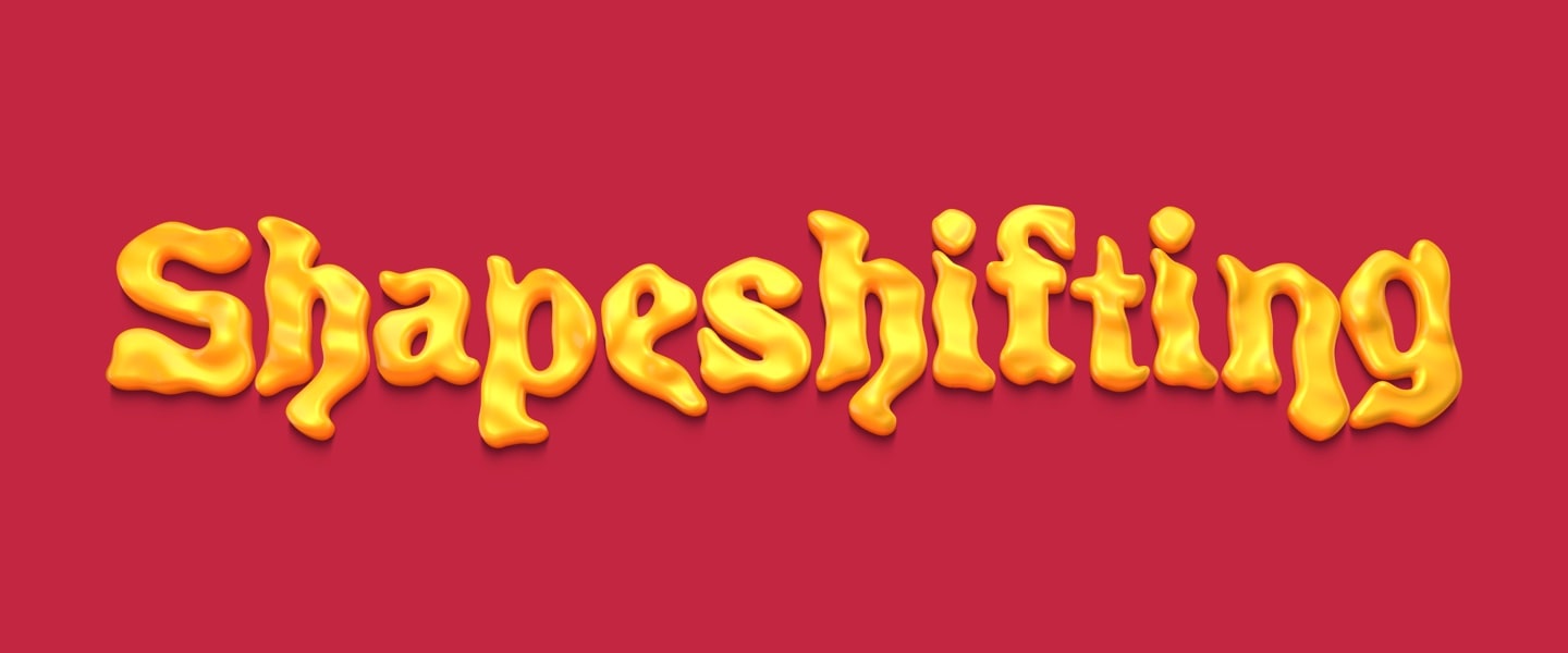 Melting text effects, as a sample of shapeshifting typography.