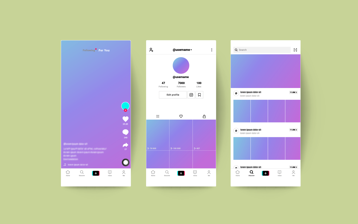 TikTok dimensions mockup.