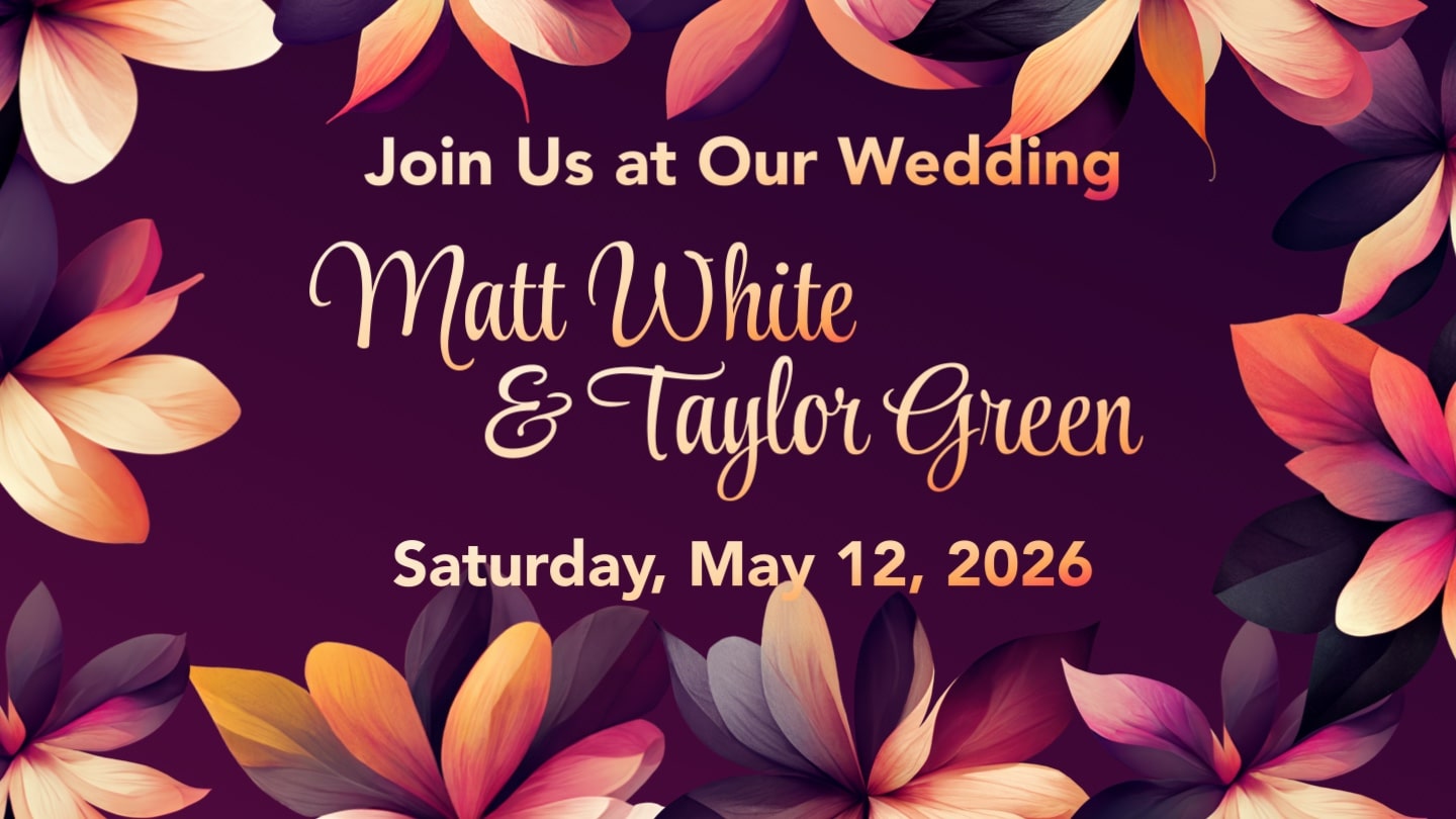 Modern and romantic wedding invitation style.