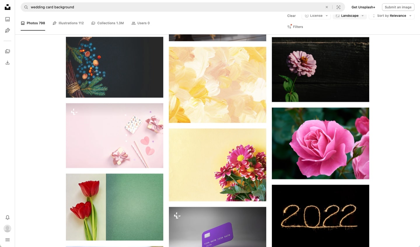 Search for wedding background on free image stocks.