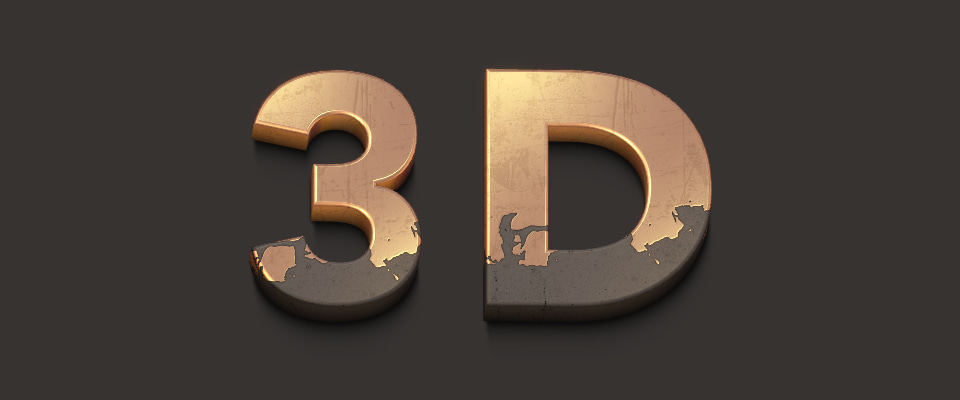 True to life 3D typography