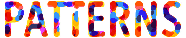 Pattern typography and text effect.