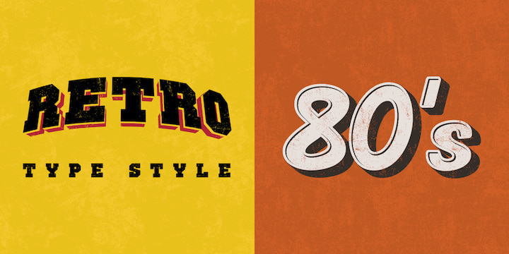 Retro style typography.