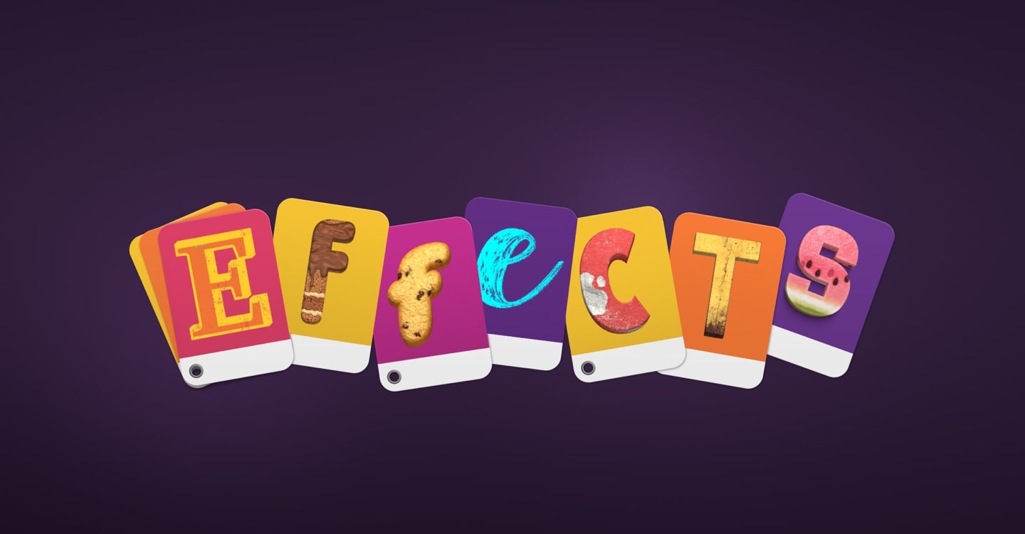 A vivid example of diversity of text effects.