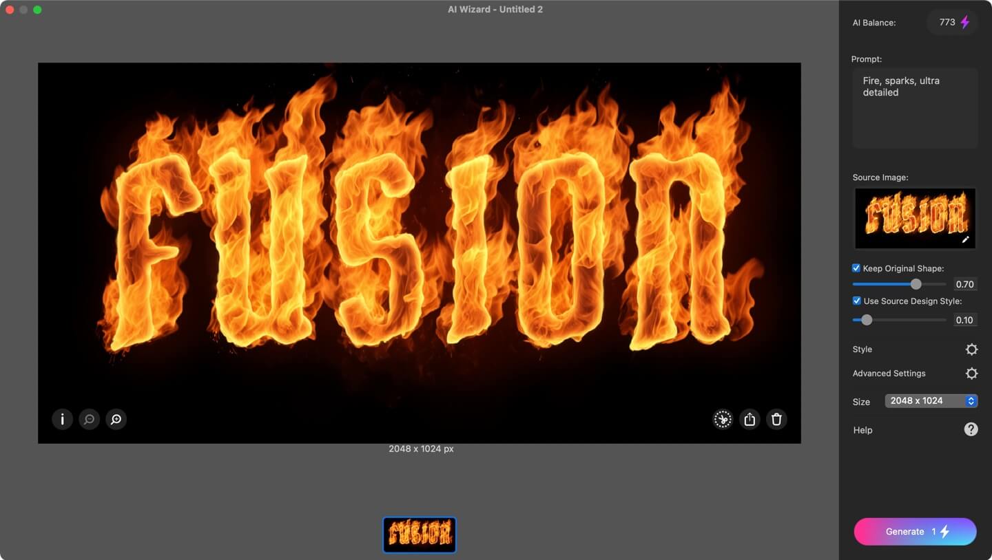 Burning fire text effect with Art Text AI.