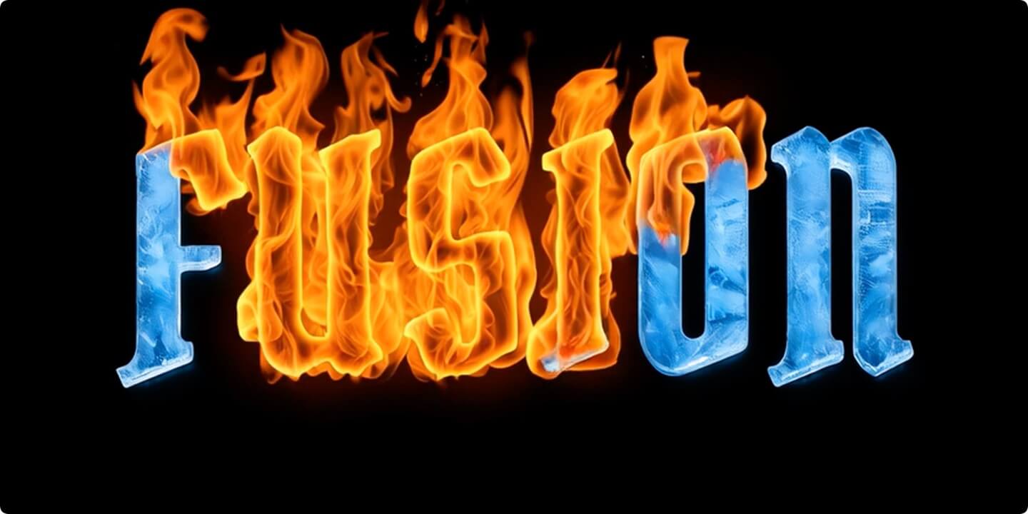 Ice to fire morphing with Midjourney AI.