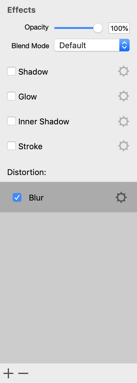 Blur effect in the Inspector