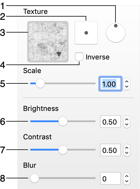 Settings of the Mask effect