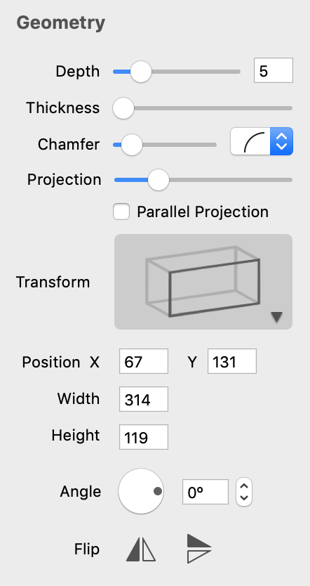 3D settings in the Inspector.
