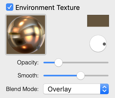 3D material, Environment Texture section