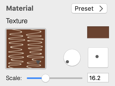 3D material, Texture section