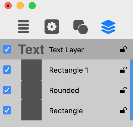 Objects that are in the same group are marked by the same color