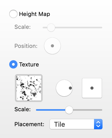 Distribution Map settings